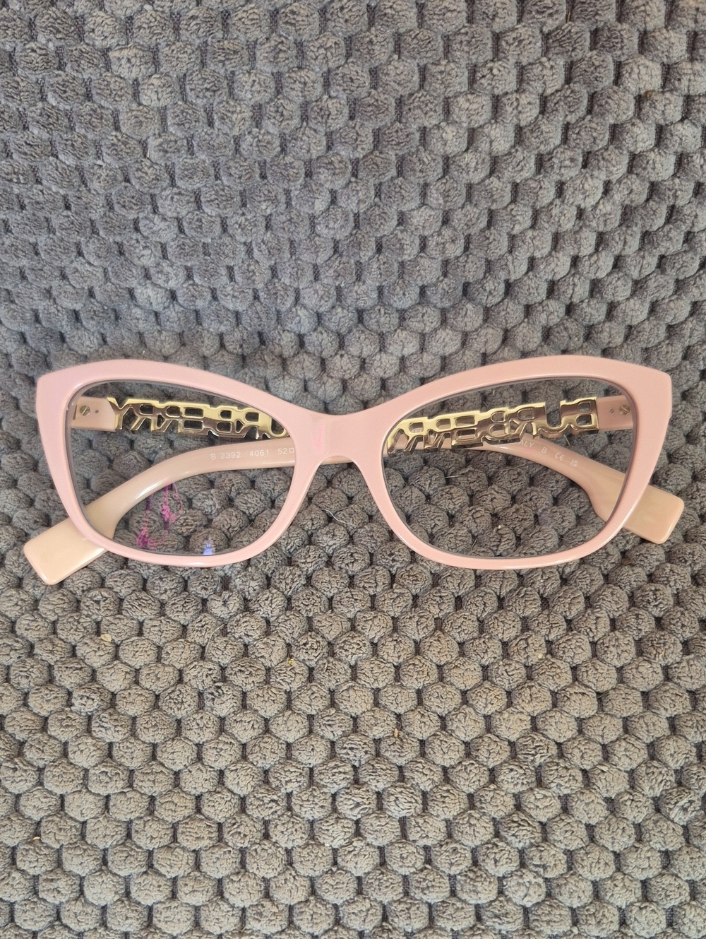Burberry Gold-Tone Logo Lettering Glasses